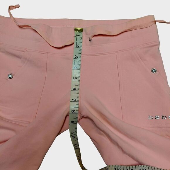 Vintage y2k 2000s Womens Pink Bebe Bermuda Sweatpant Shorts - Picture 6 of 7
